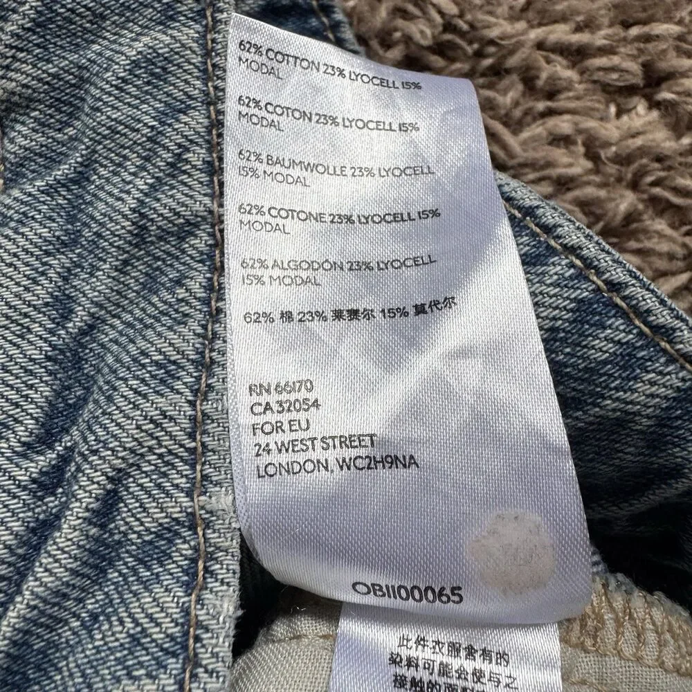 Free People We The Free Fast Times High Rise Mom Jeans 28 Distressed Button Fly